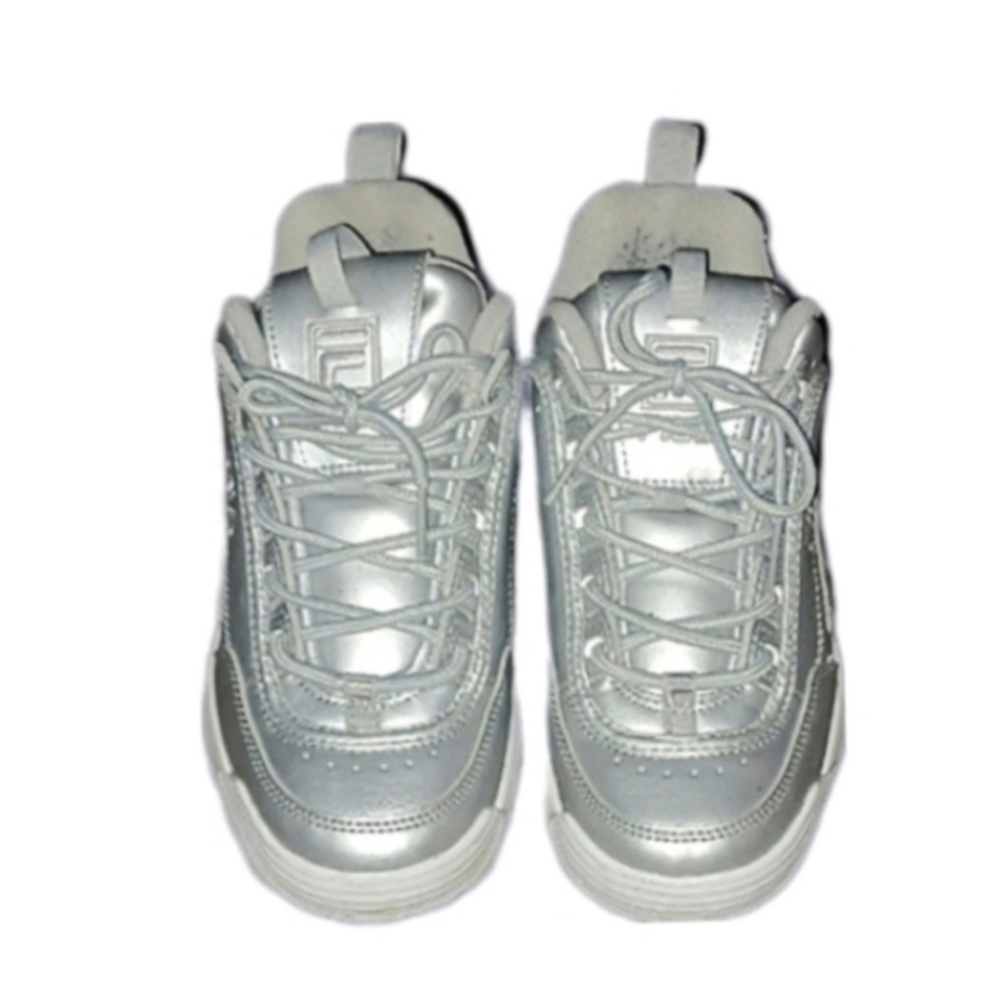 Fila Metallic Silver Sneakers - Picture 4 of 5